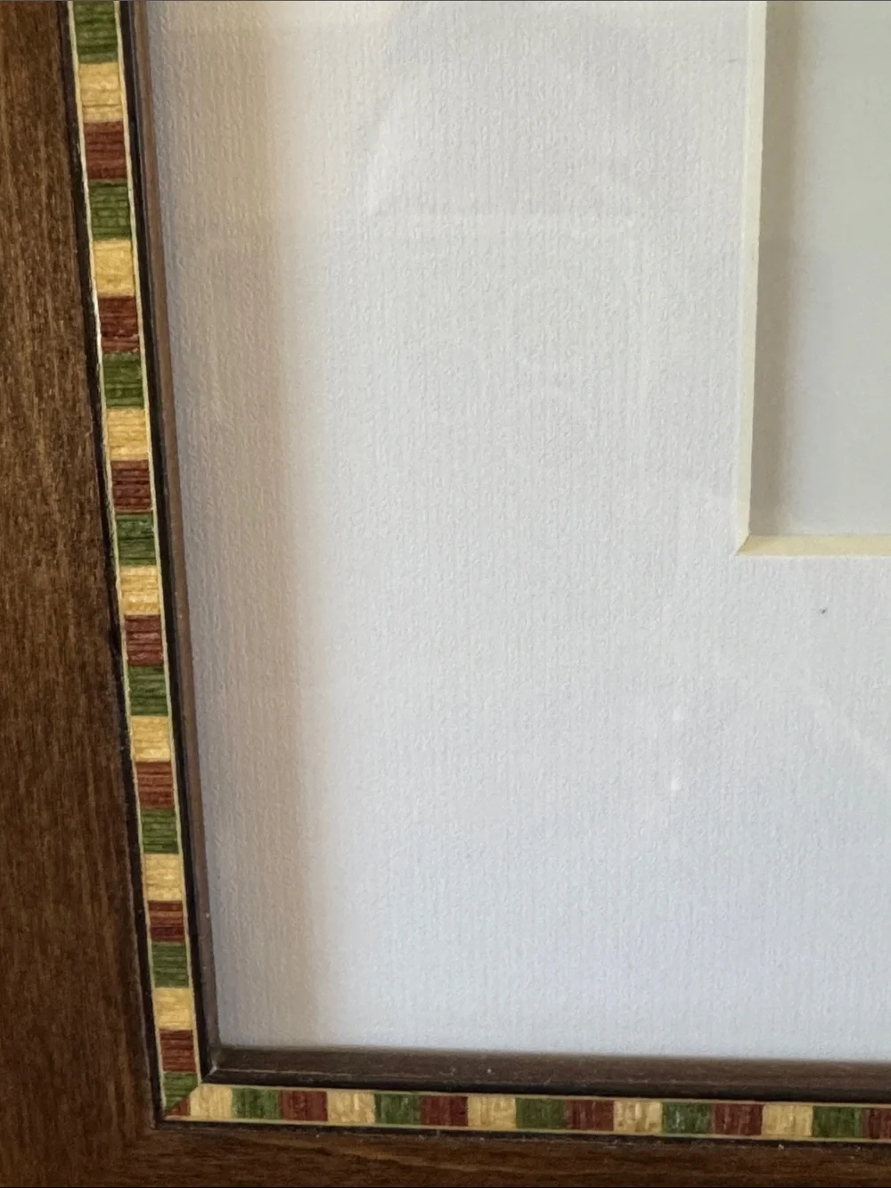 Magnolia Brown Walnut Frame with Multicolor Inlay Trim - New!